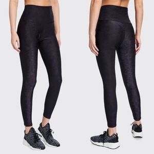 Onzie Camo Jacquard High Rise Black Leggings Size XS